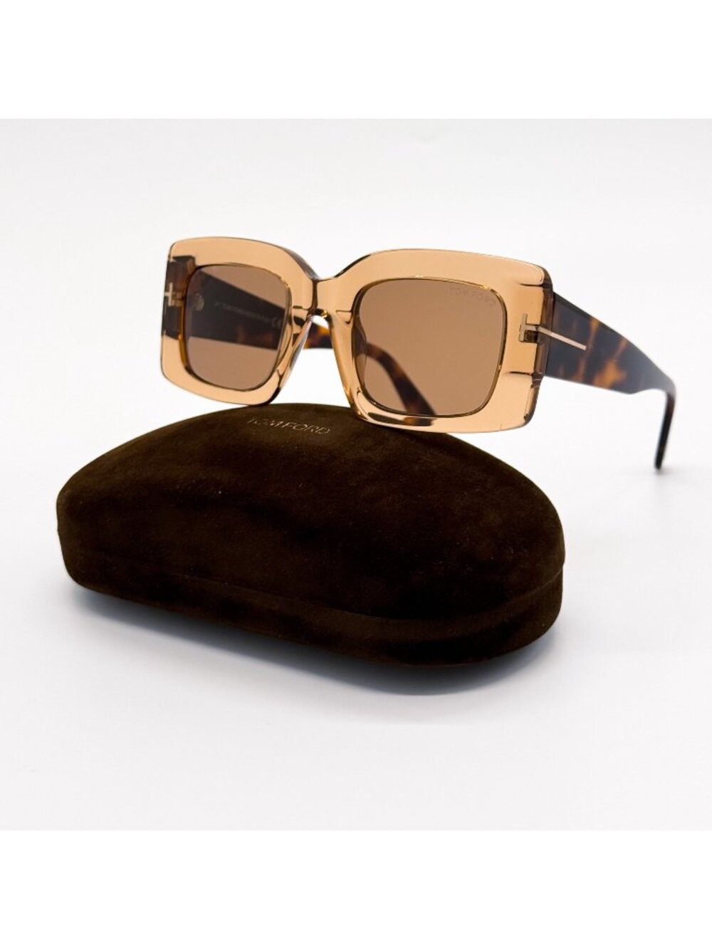NEW TOM FORD BRIGITTA SUNGLASSES TF1188 45E SQUARE HAVANA WOMEN EYEWEAR FT1188